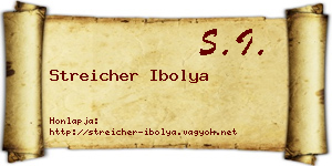 Streicher Ibolya névjegykártya