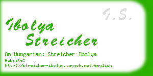 ibolya streicher business card